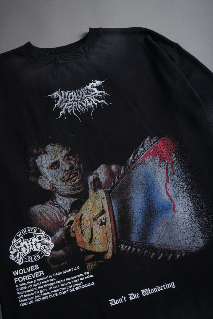 Nightmare "Grunge" Tee in Black Drift Wash