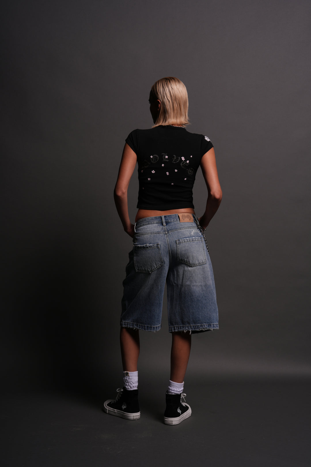 Blood Thirsty Kanji "Baby" Tee in Black