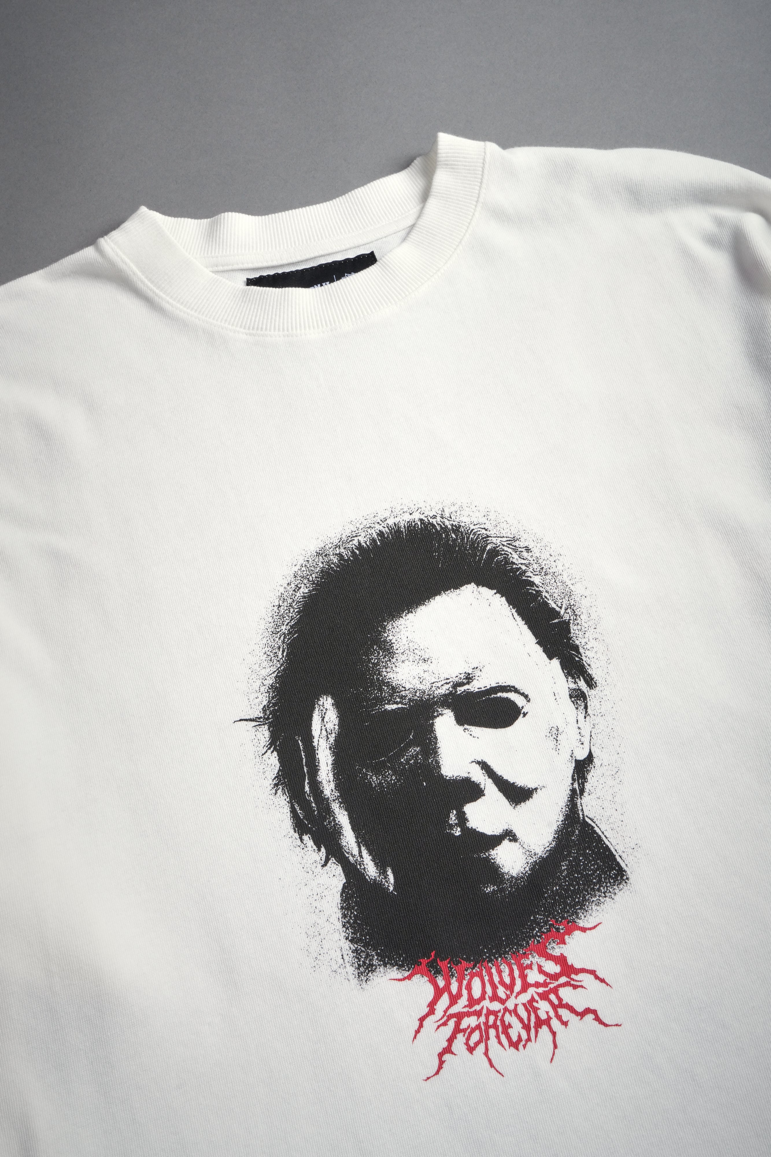 Watch Your Back "Premium" Oversized Tee in Cream