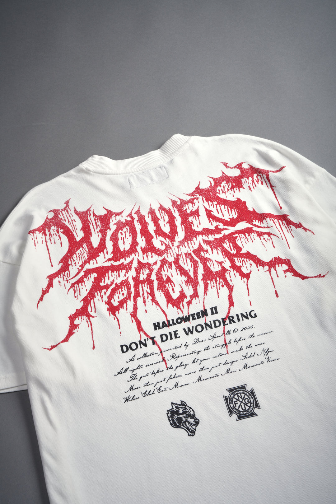 Watch Your Back "Premium" Oversized Tee in Cream