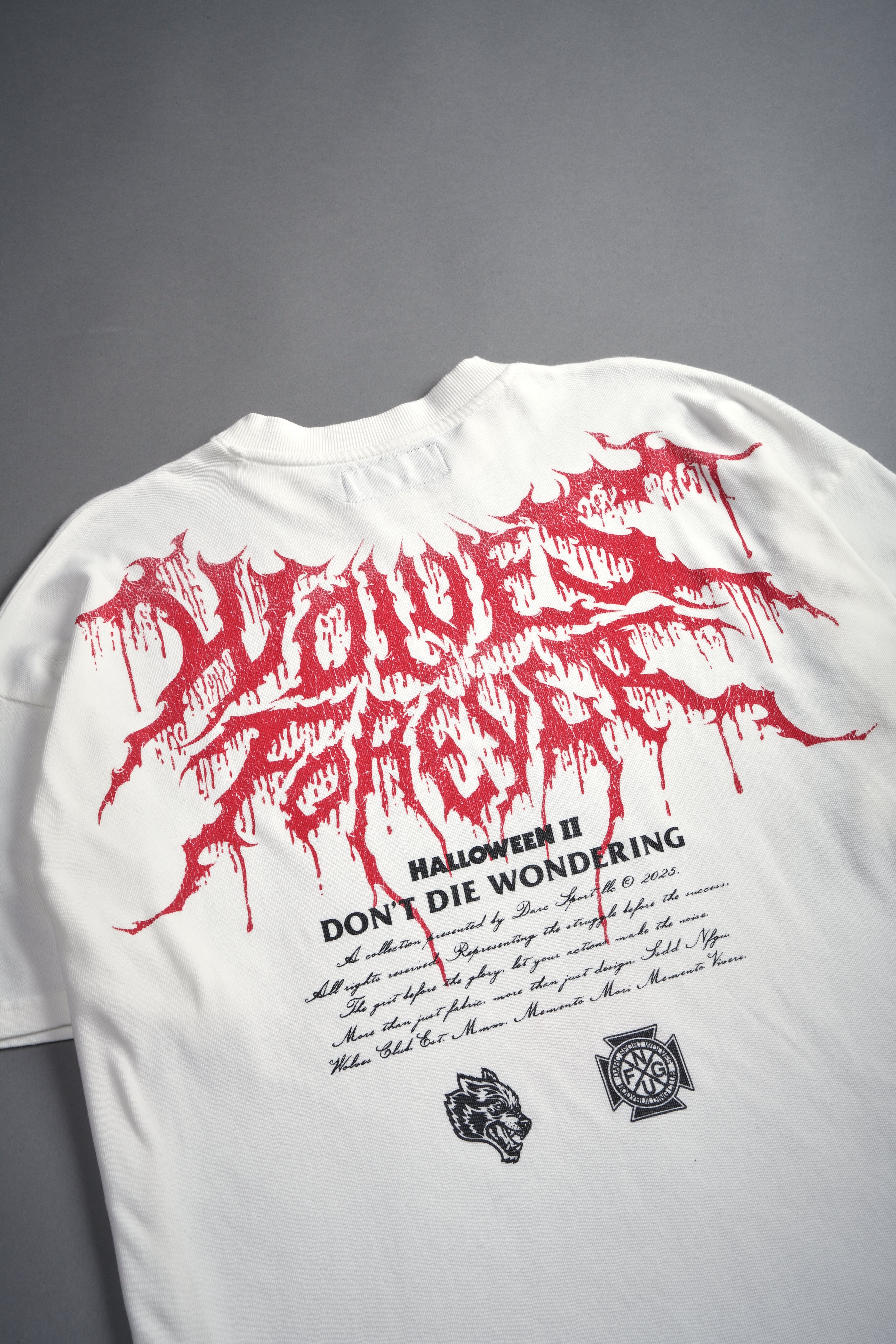 Watch Your Back "Premium" Oversized Tee in Cream