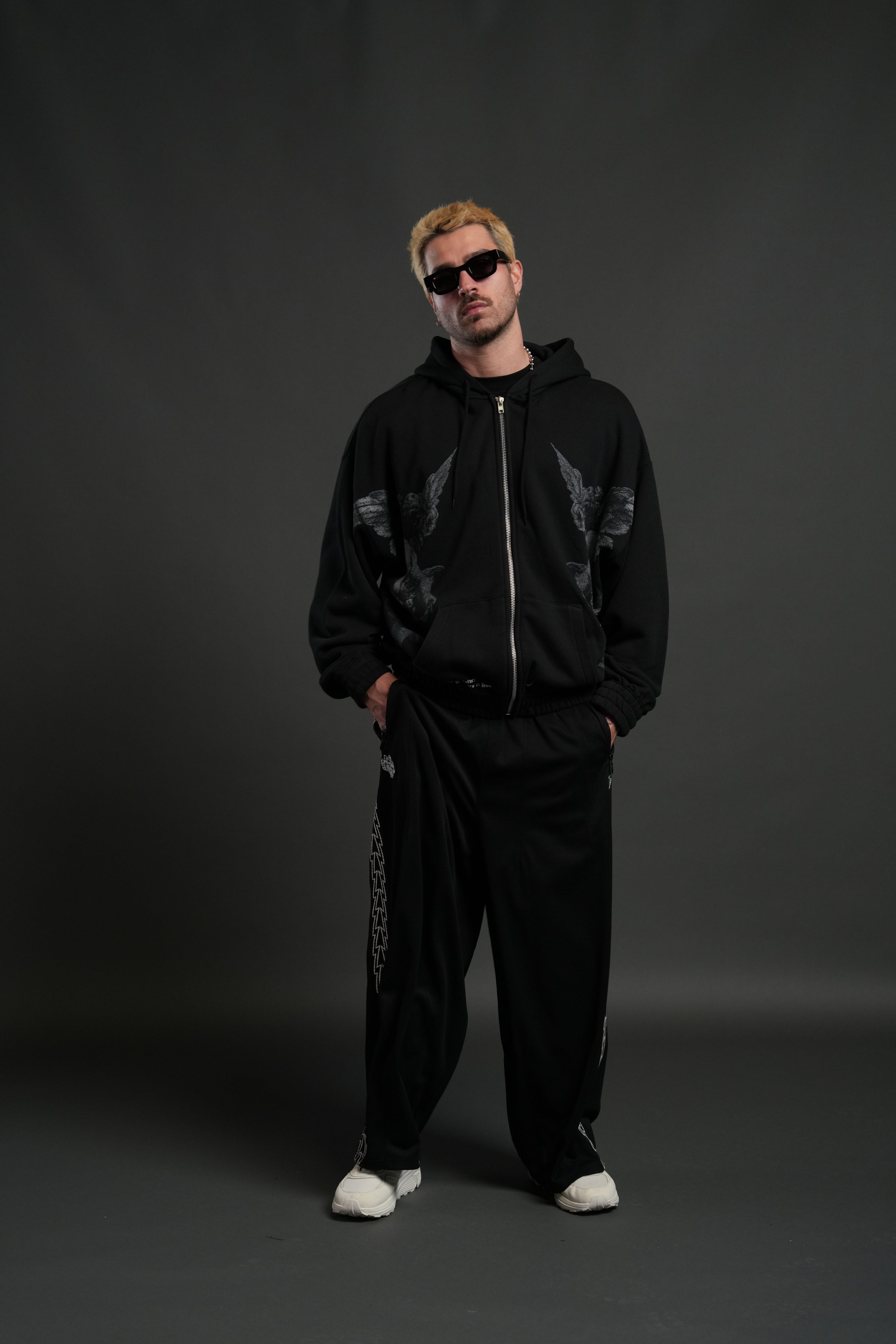 Darc Angel "Chambers" Zip Hoodie in Black