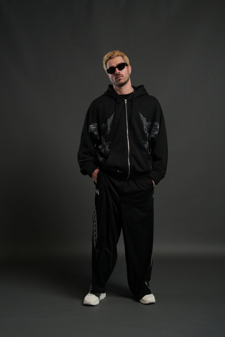 Darc Angel "Chambers" Zip Hoodie in Black