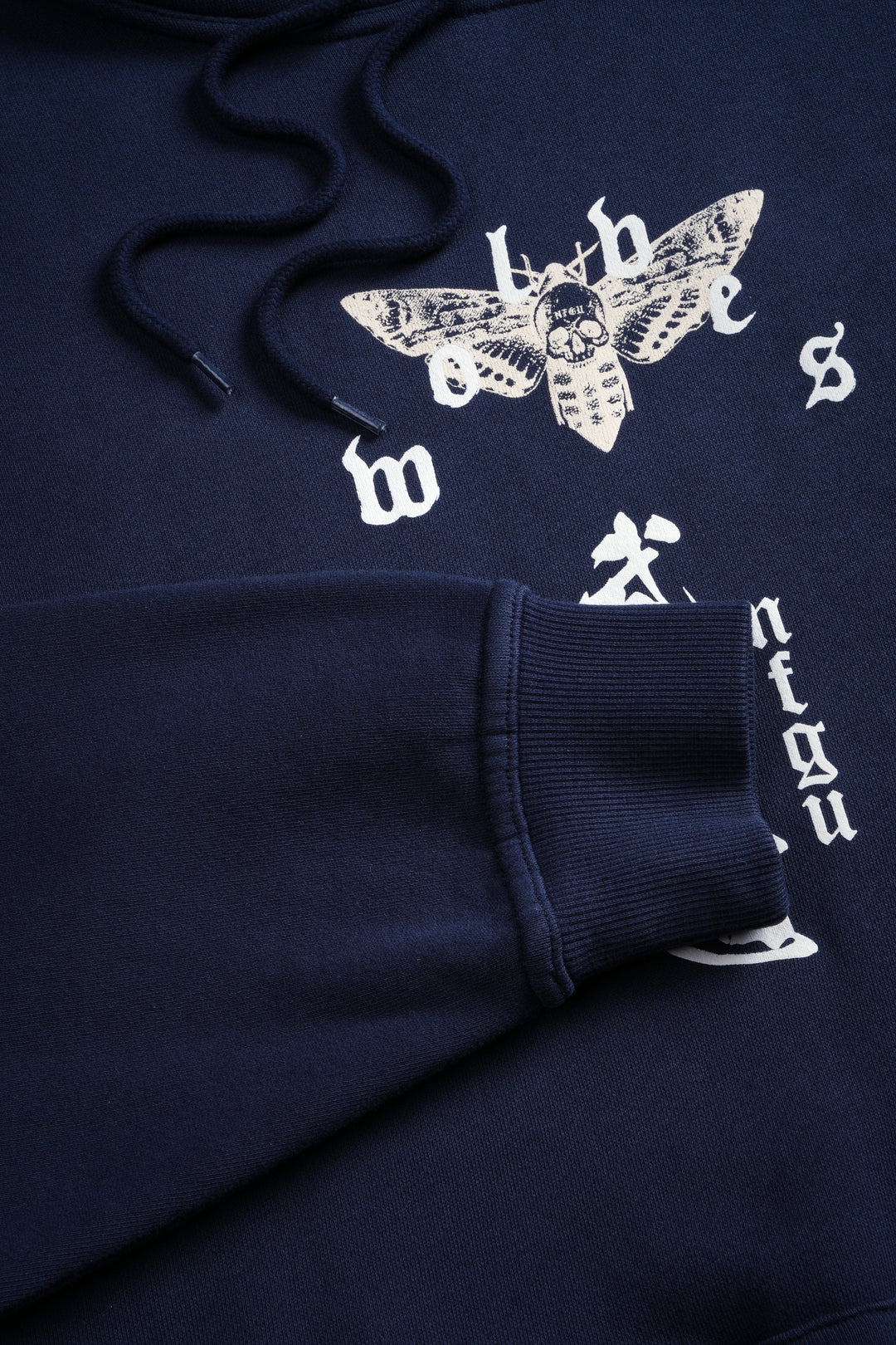 Shinigami'S Embrace Bishop Hoodie in Navy