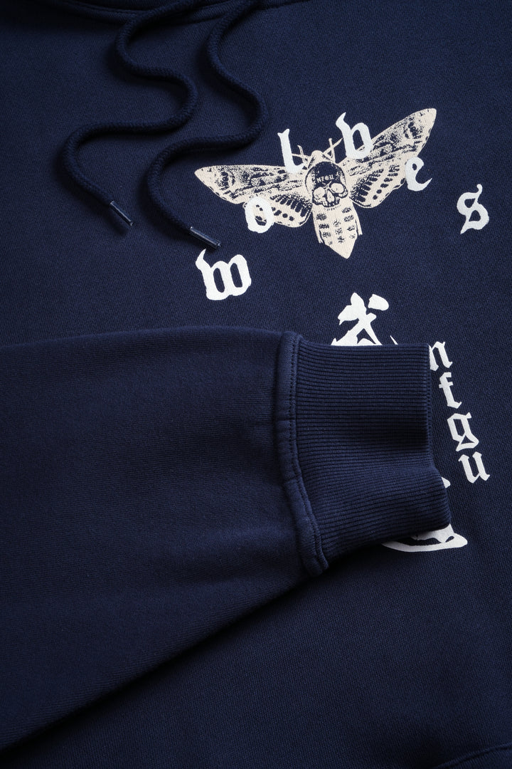 Shinigami'S Embrace Bishop Hoodie in Navy