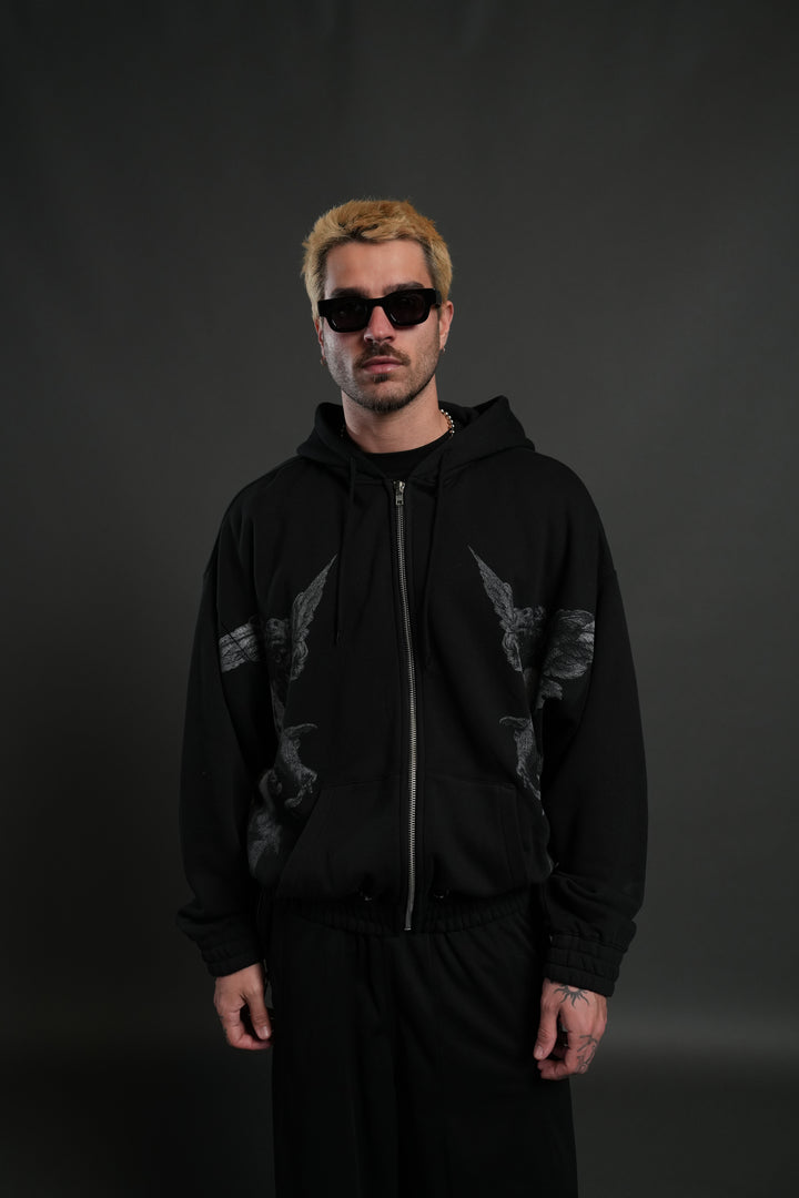 Darc Angel "Chambers" Zip Hoodie in Black