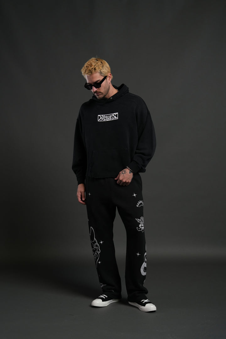 Oni Wolves Bigelow Cargo Sweat Pants in Black