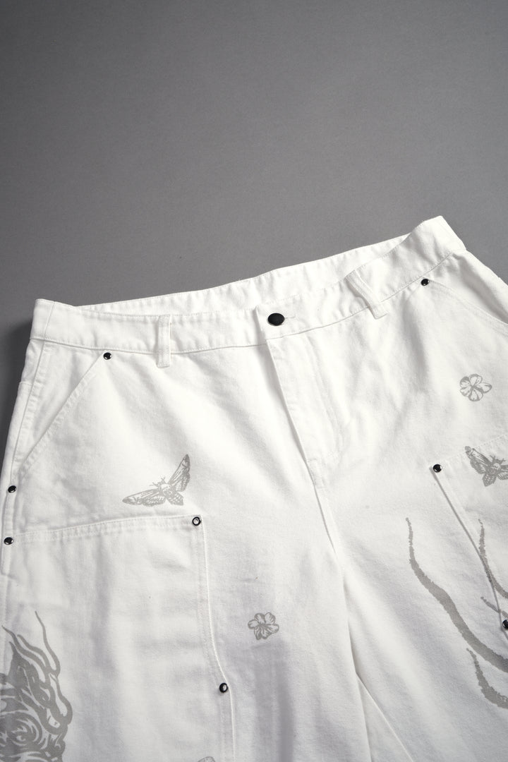 The Eagle & The Oni Hoffa Shorts in Cream