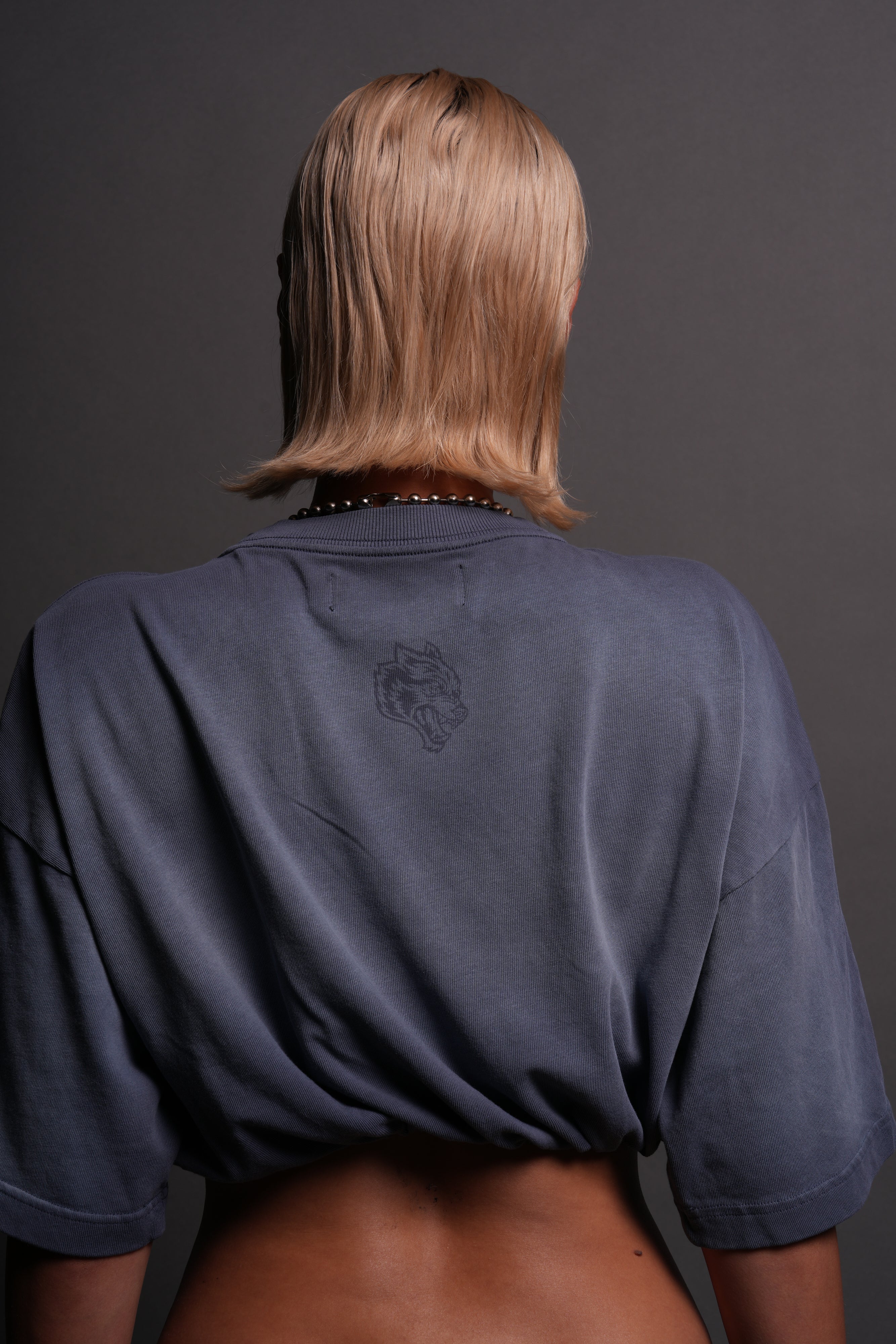 Forged From Iron Bungee Cropped Tee in Denim Horizon Sun Fade