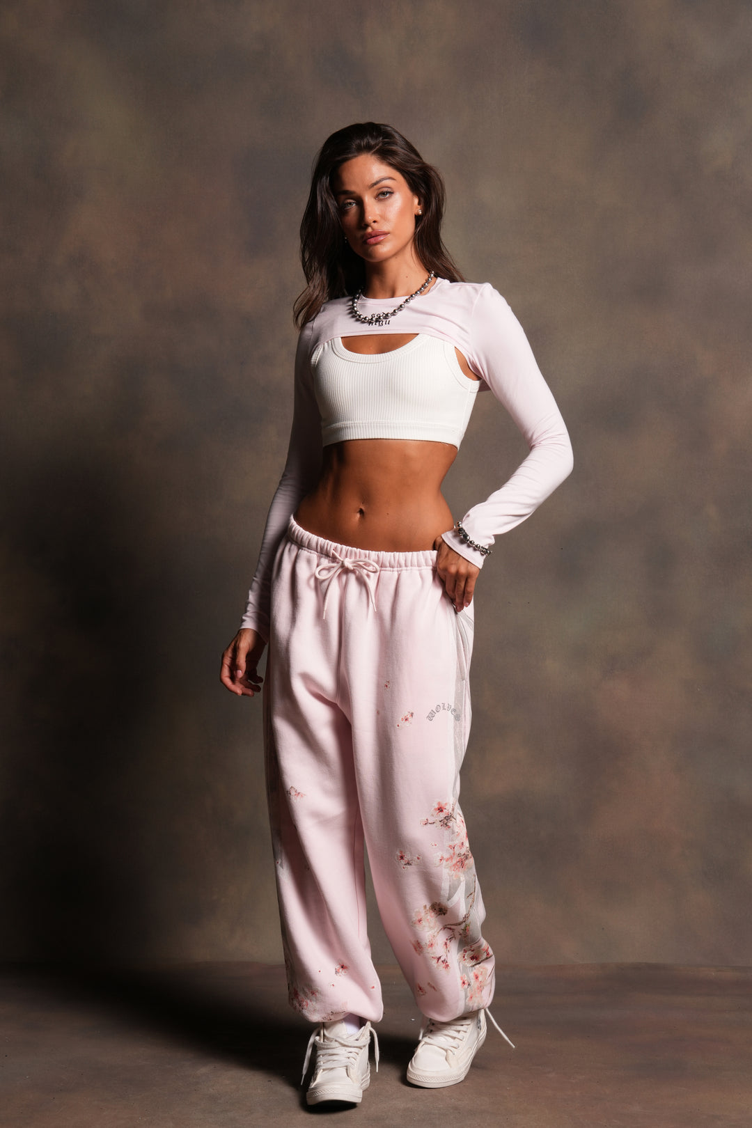 Iron Sakura Lightweight Lounger Sweat Pants in Blush Pink