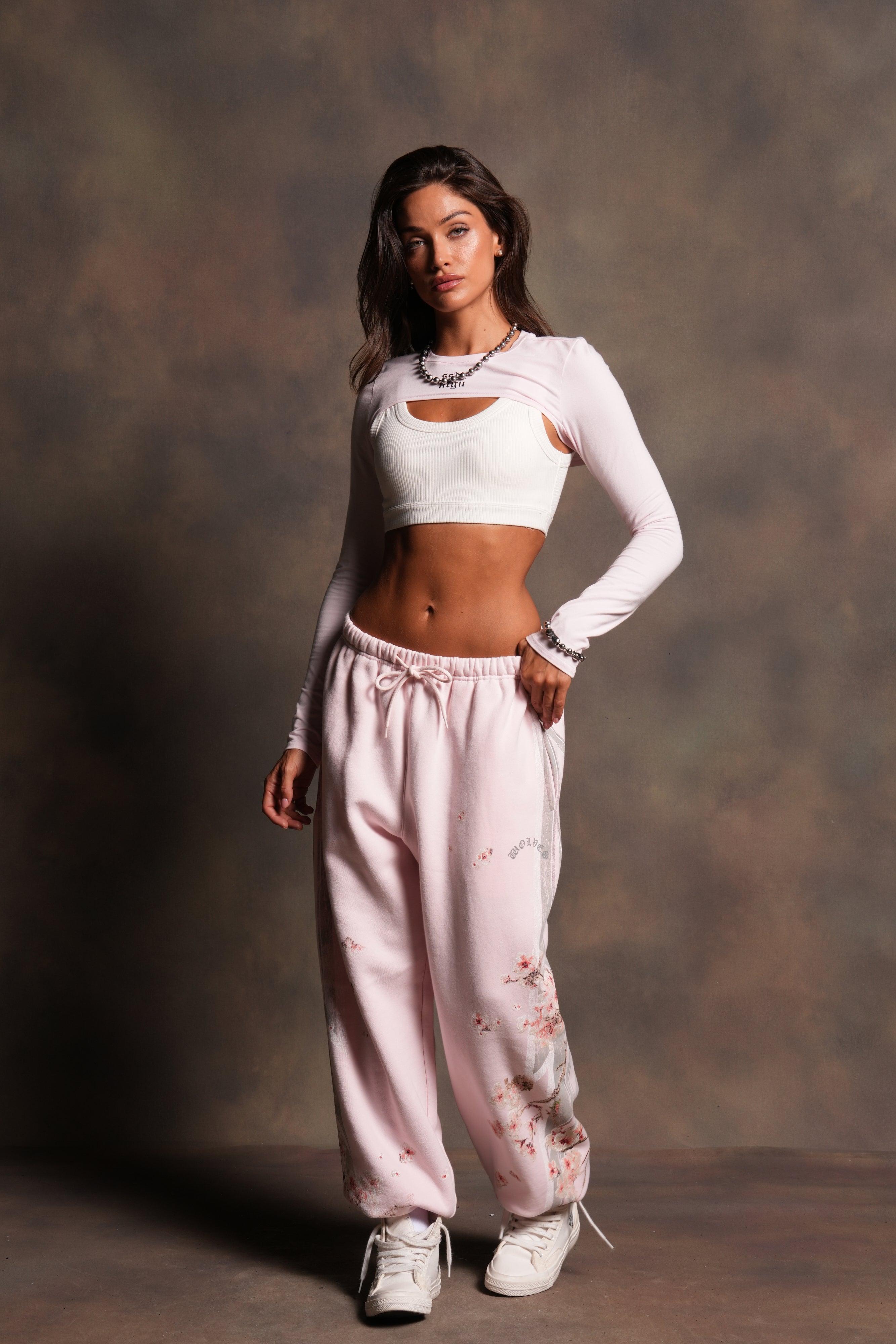 Iron Sakura Lightweight Lounger Sweat Pants in Blush Pink