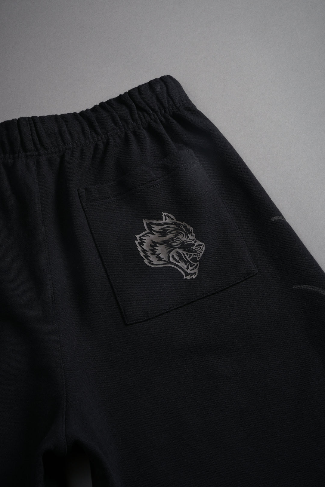Kokuryu Grunge Oversized Raw Hem Post Lounge Sweat Shorts in Black
