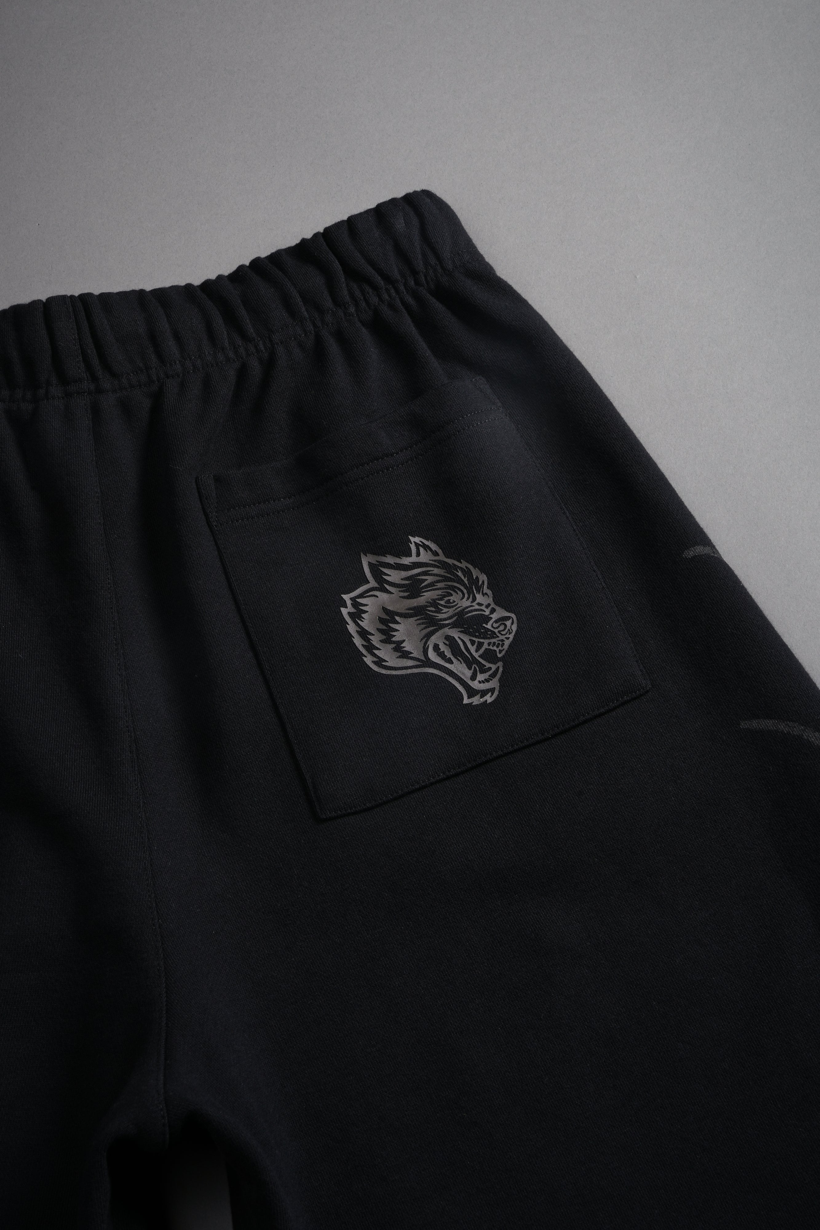 Kokuryu Grunge Oversized Raw Hem Post Lounge Sweat Shorts in Black