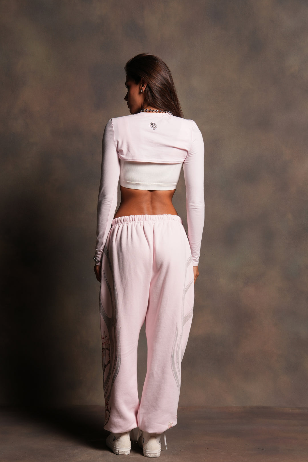 Ssddnfgu Wolf Elise Eden Pullover Shrug in Blush Pink