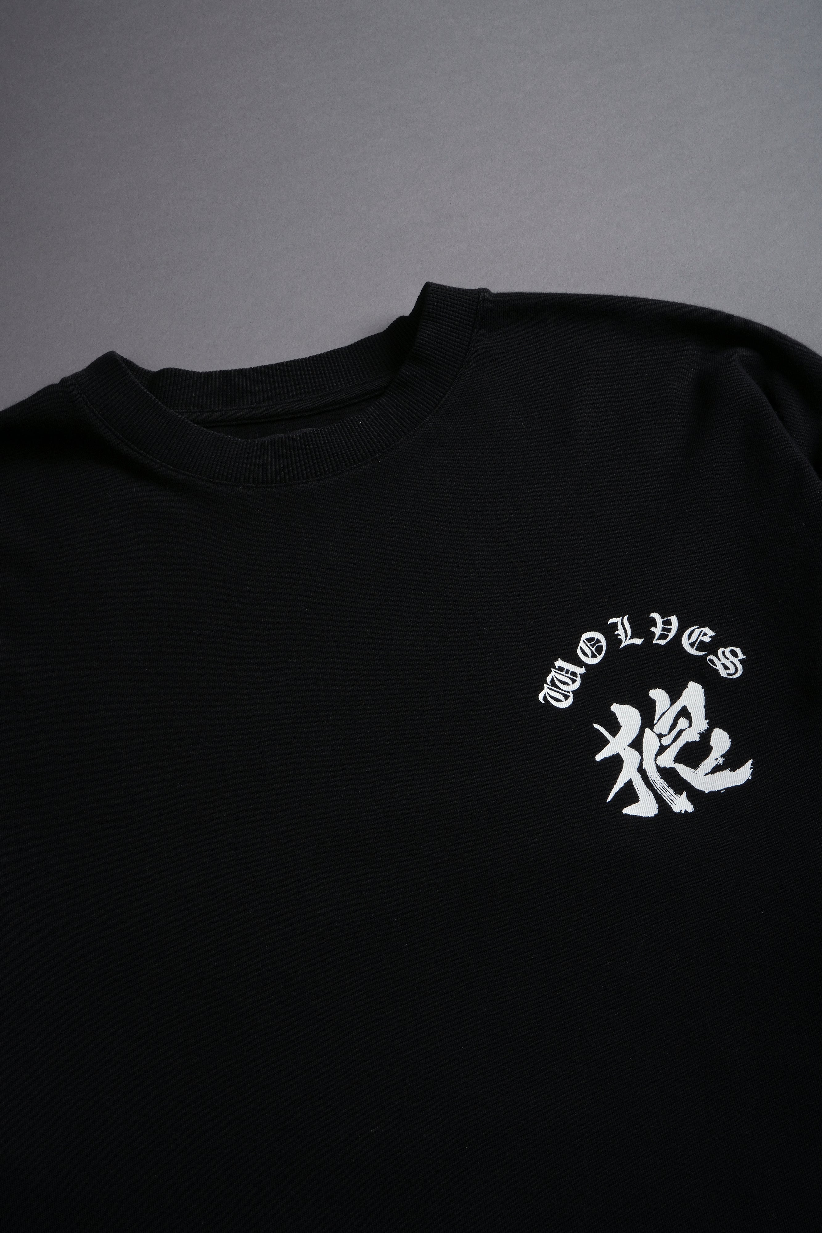 Wolf Clouds V3 "Premium" Oversized Tee in Black