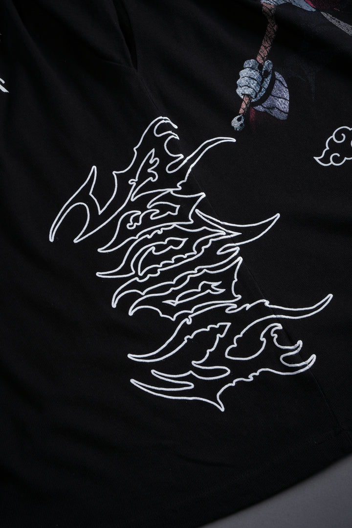 Kisame Akatsuki "Side By Side" Oversized Tee in Black