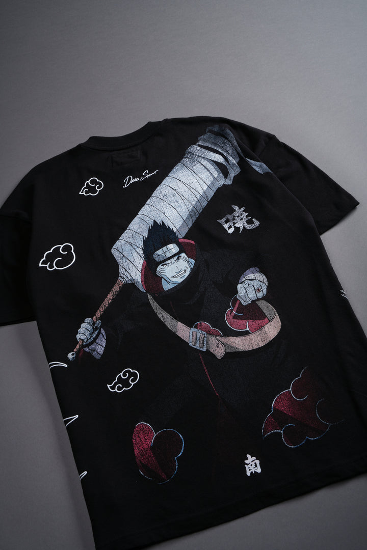 Kisame Akatsuki "Side By Side" Oversized Tee in Black