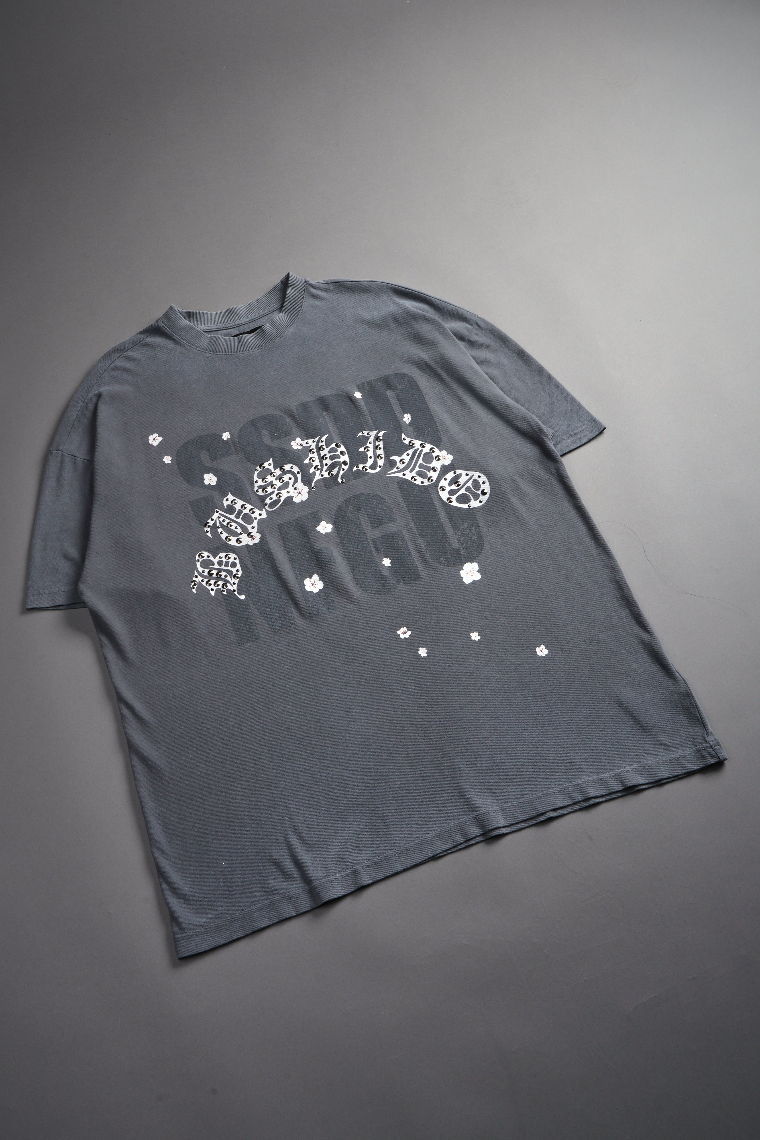Ssddnfgu Bushido Premium Oversized Tee in Slate Gray