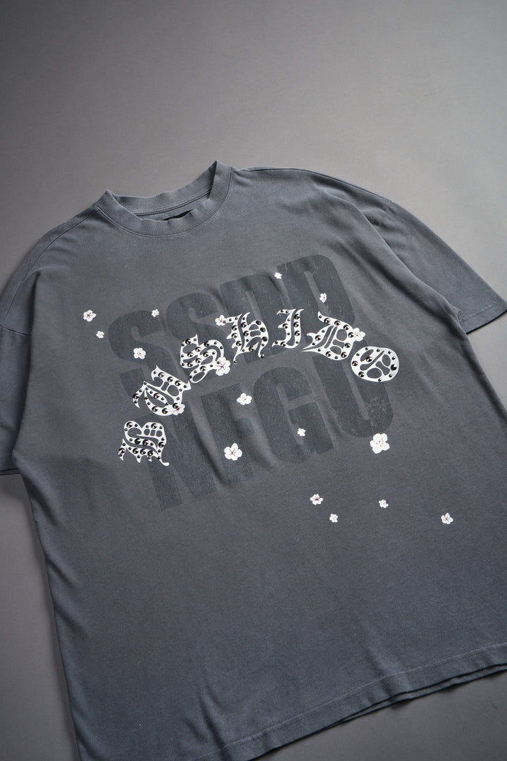 Ssddnfgu Bushido Premium Oversized Tee in Slate Gray