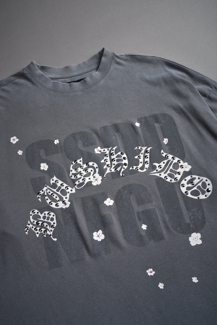 Ssddnfgu Bushido Premium Oversized Tee in Slate Gray