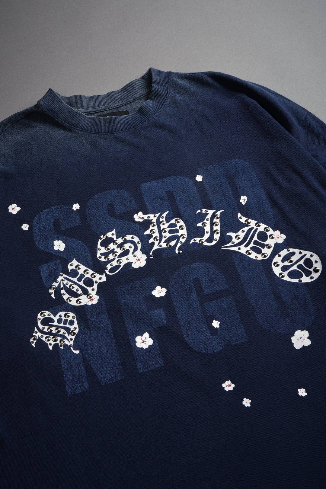 Ssddnfgu Bushido Premium Oversized Tee in Navy