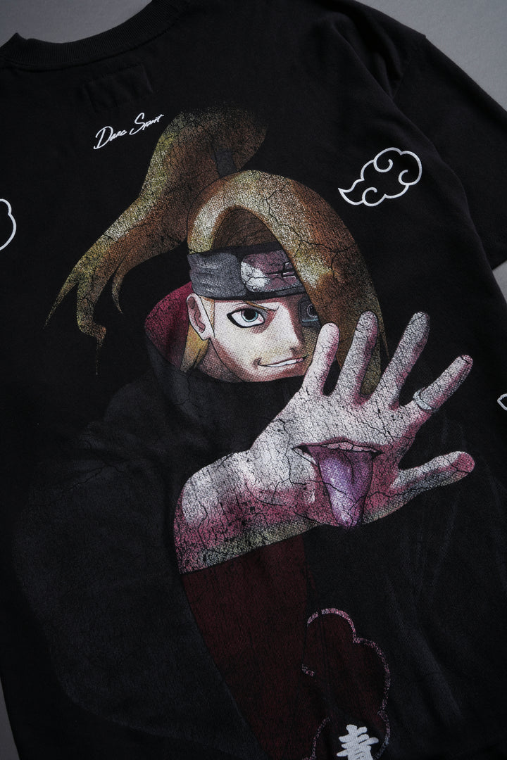 Deidara Akatsuki "Side By Side" Oversized Tee in Black