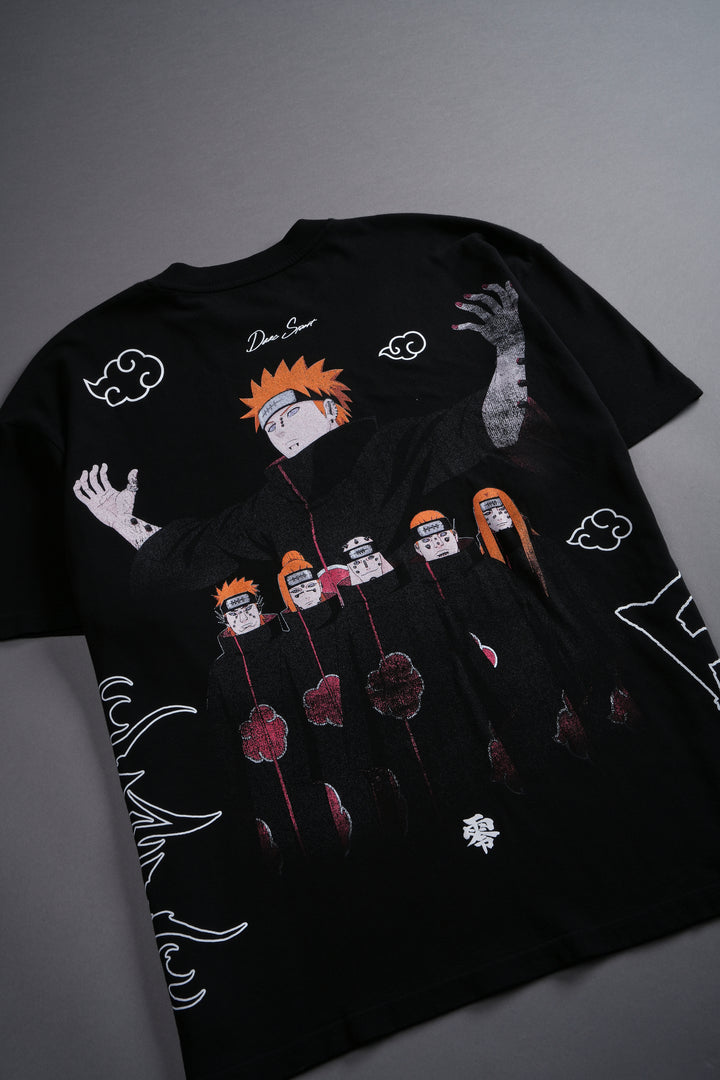 Pain Akatsuki "Side By Side" Oversized Tee in Black