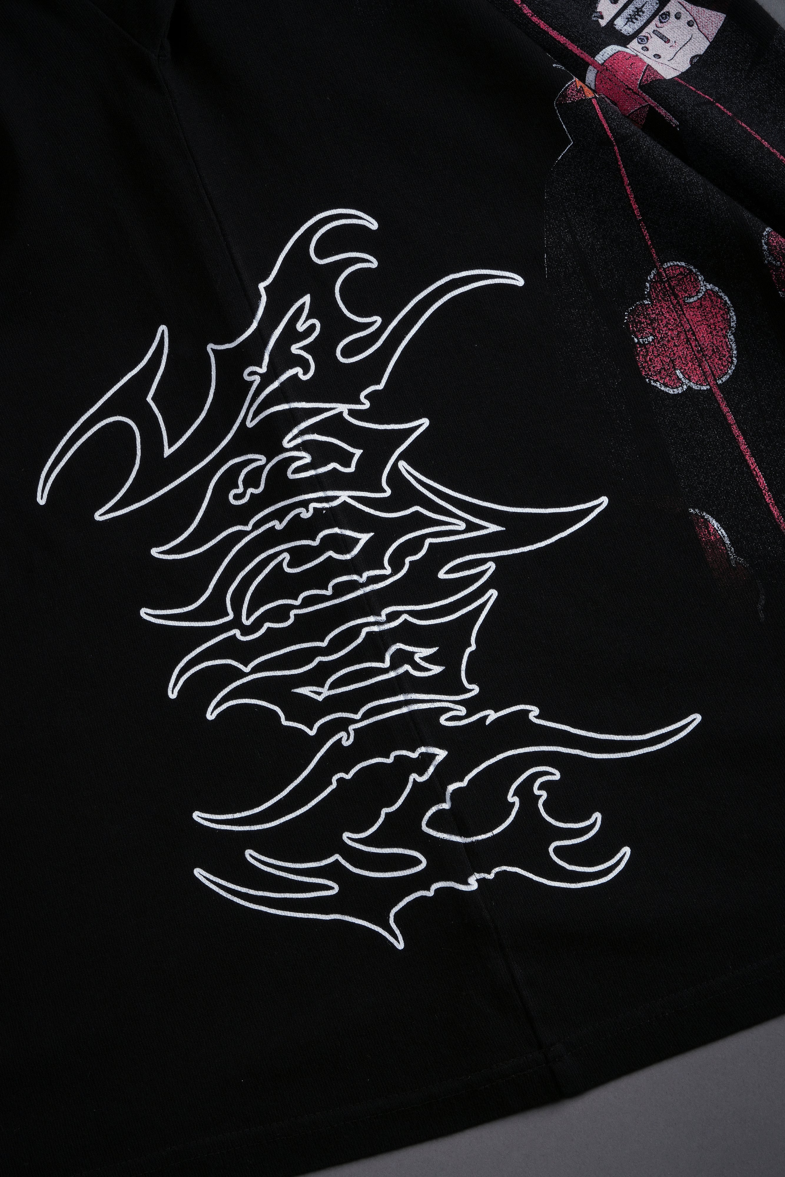 Pain Akatsuki "Side By Side" Oversized Tee in Black