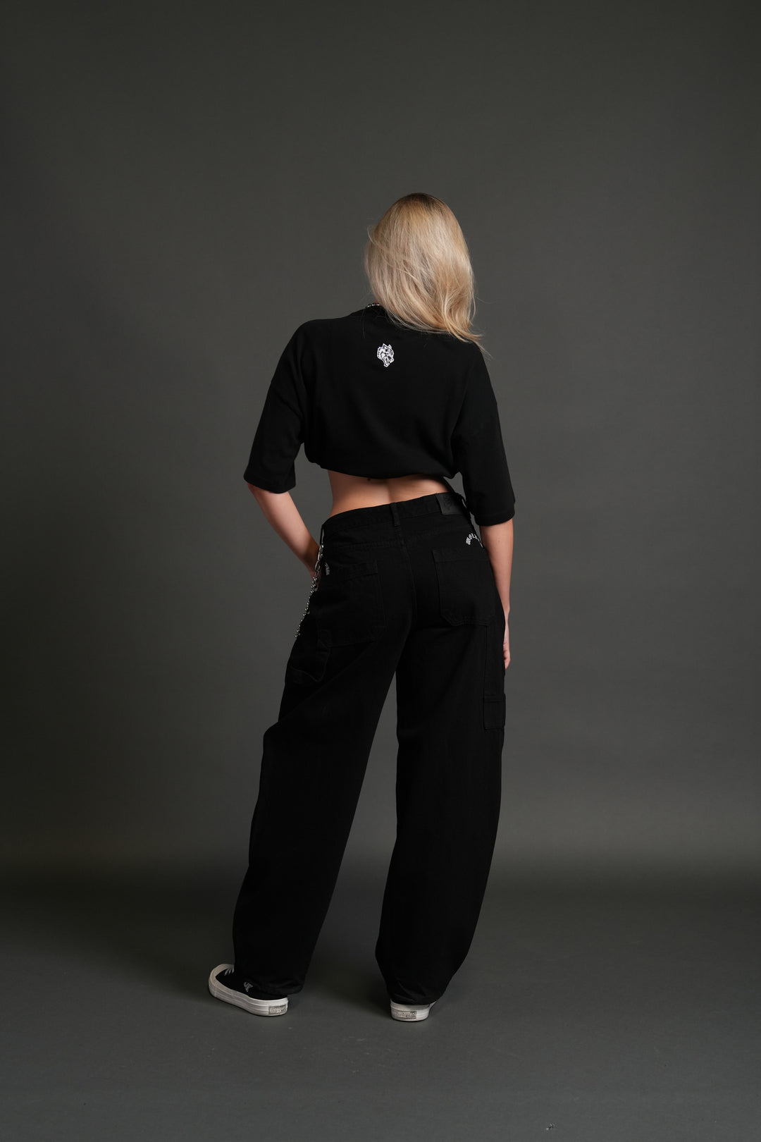 Forged From Iron Bungee Cropped Tee in Black
