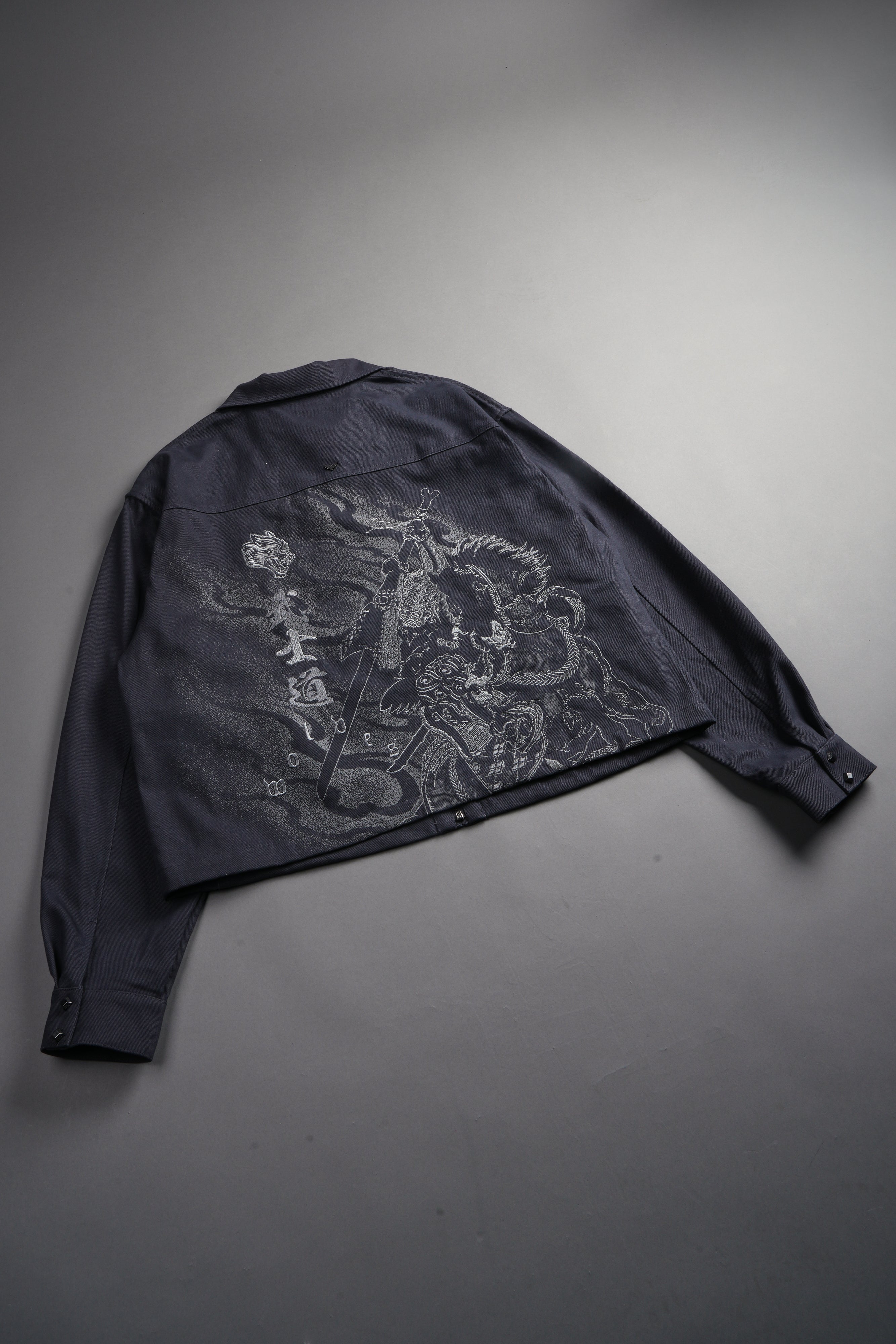 Oni-Genba Redford Shirt Jacket in Washed Navy