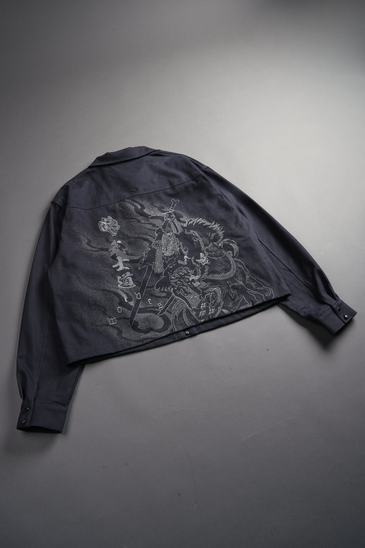 Oni-Genba Redford Shirt Jacket in Washed Navy