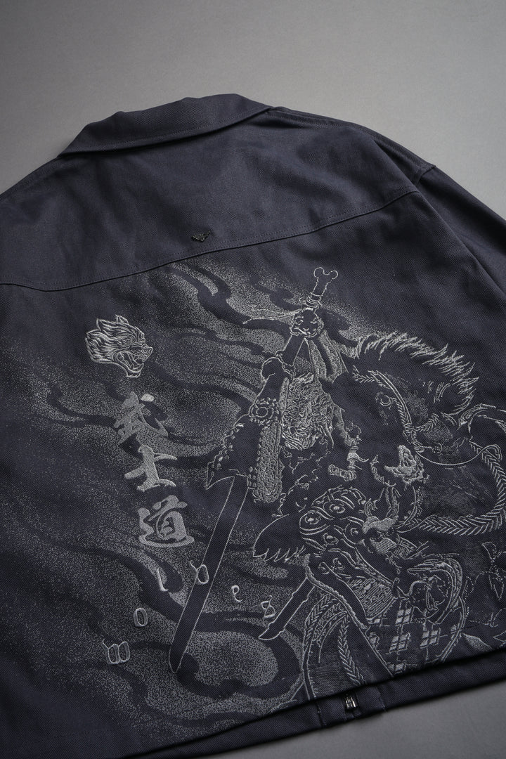 Oni-Genba Redford Shirt Jacket in Washed Navy
