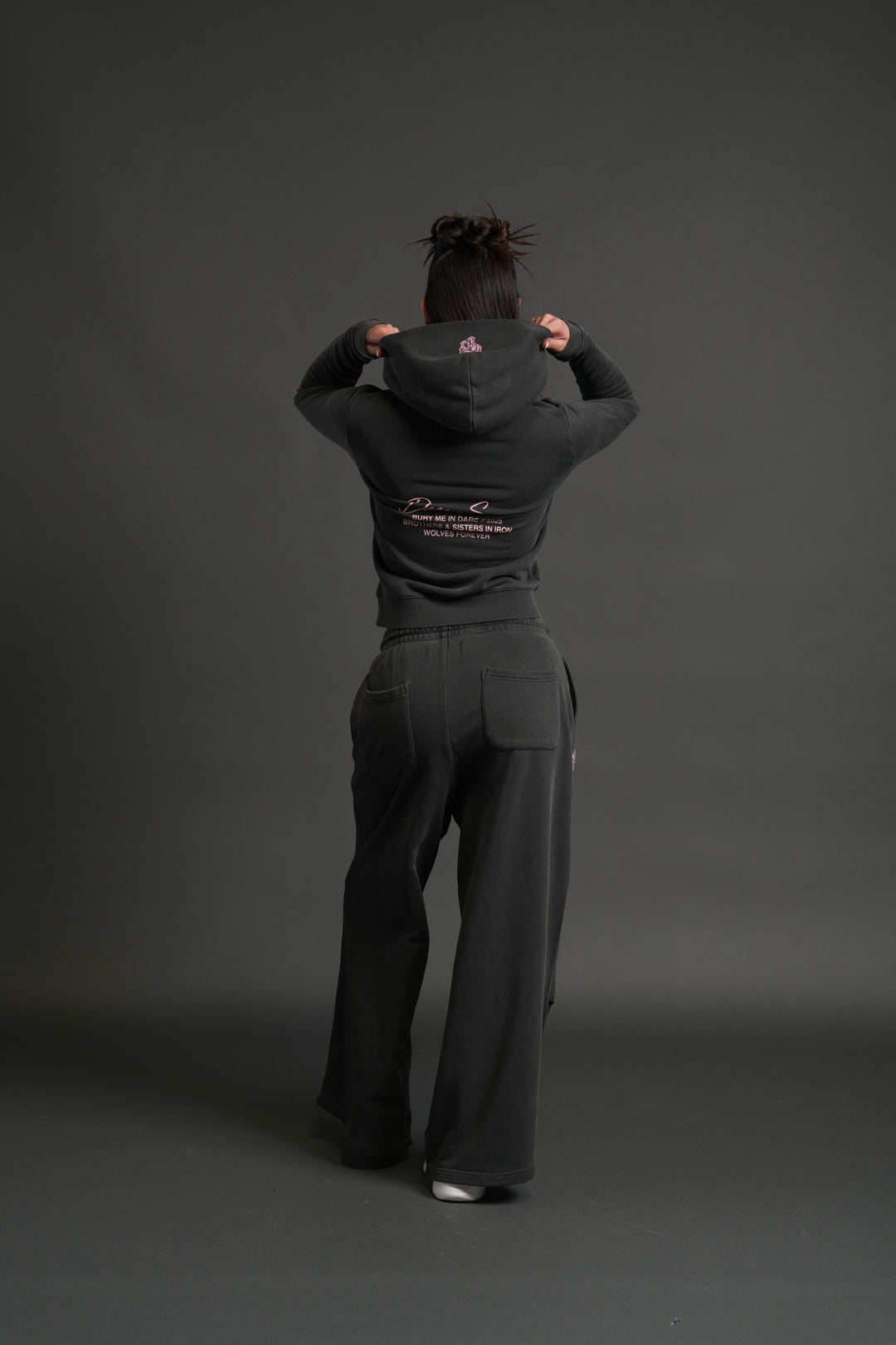 Our Time "Iris" Zip Up She Hoodie in Wolf Gray