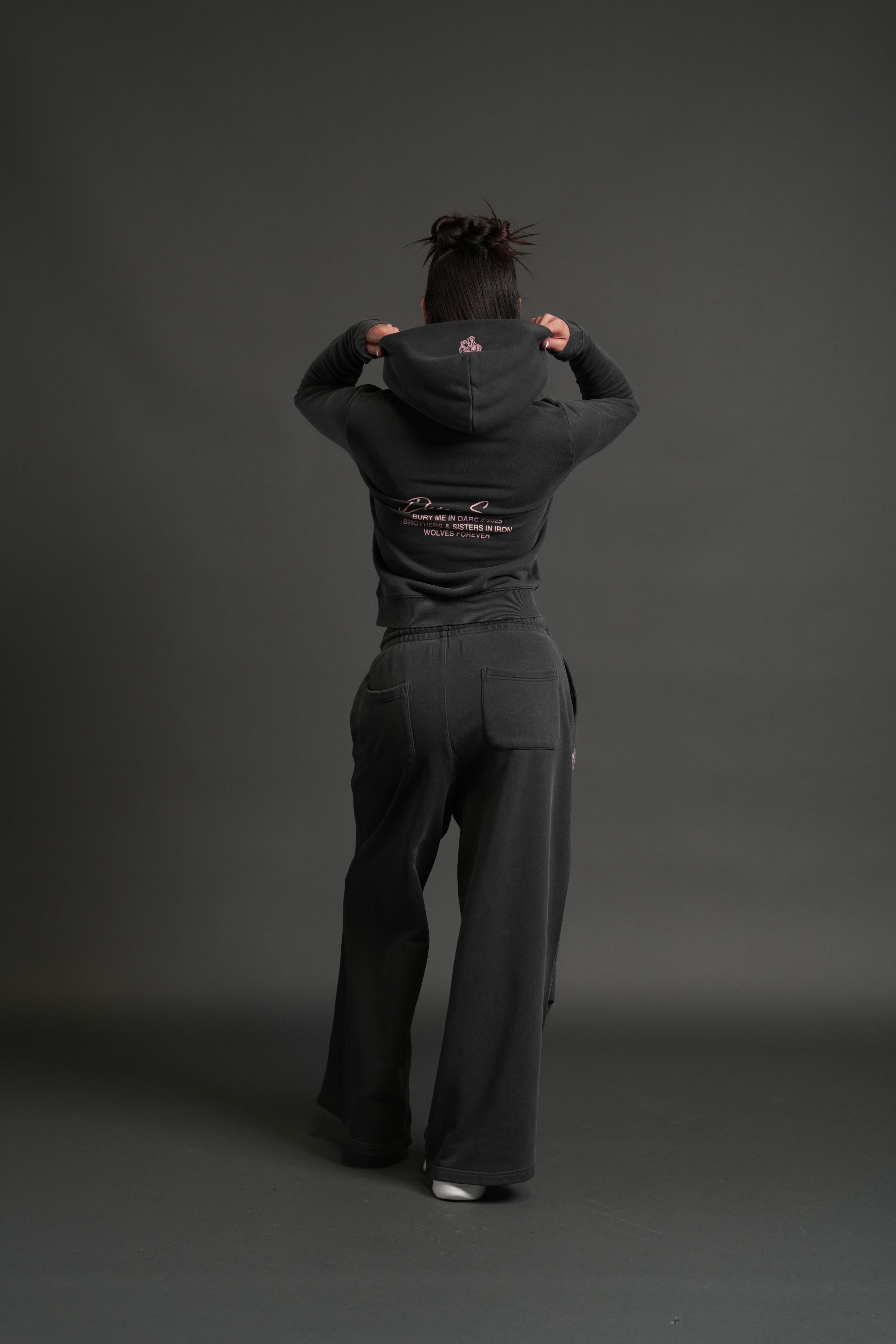 Our Time "Iris" Zip Up She Hoodie in Wolf Gray