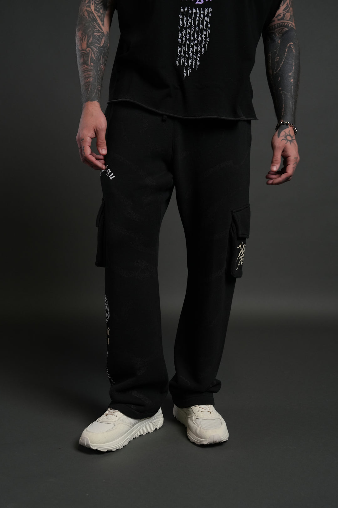Darc Inferno Bigelow Cargo Sweat Pants in Black