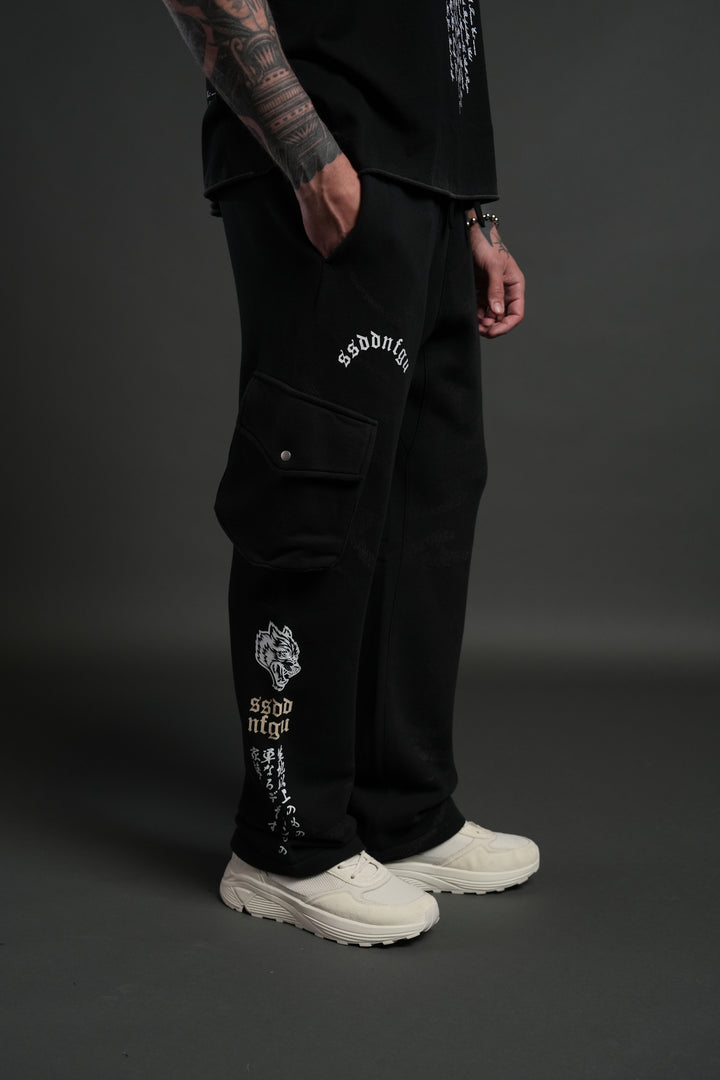 Darc Inferno Bigelow Cargo Sweat Pants in Black