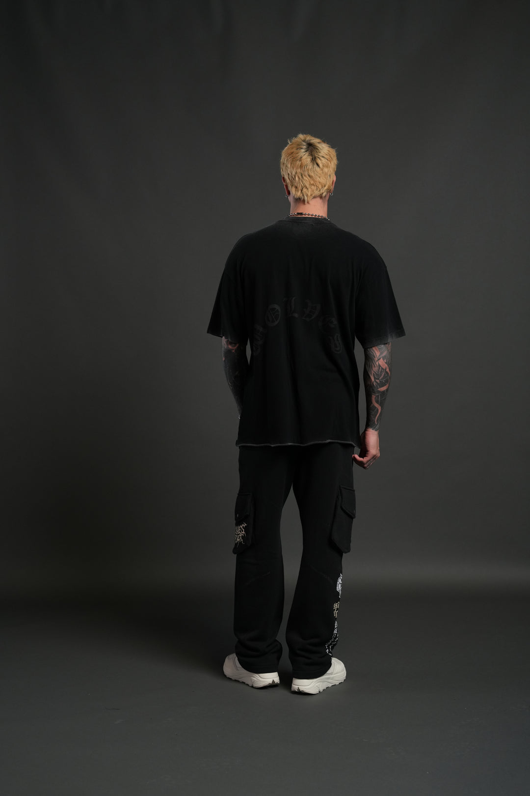 Triump Raw Hem Premium Oversized Tee in Black