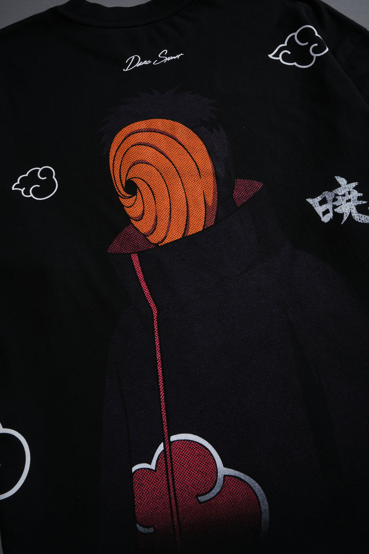 Tobi Akatsuki "Side By Side" Oversized Tee in Black