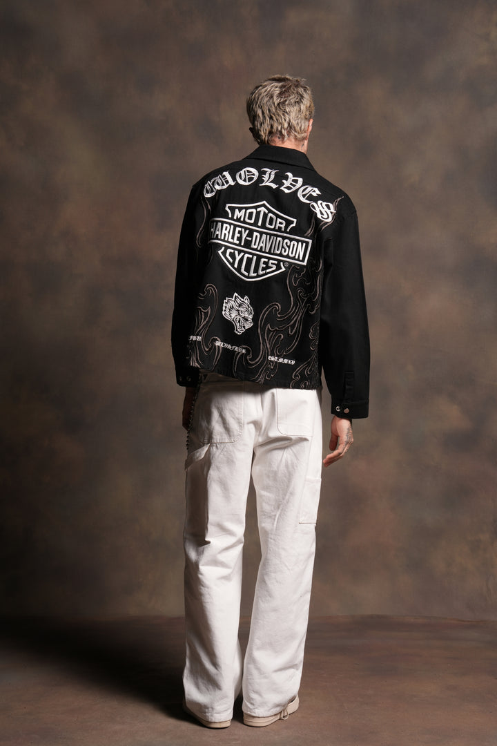 H-D Wolves Inferno Ls Vince Shirt in Black