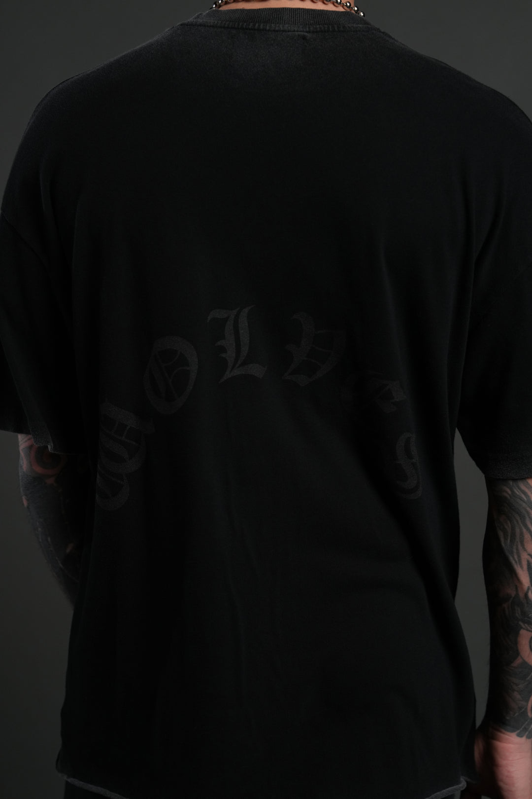 Triump Raw Hem Premium Oversized Tee in Black