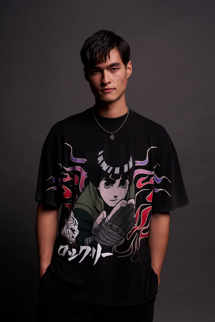 Rock V2 "Premium" Oversized Tee in Black