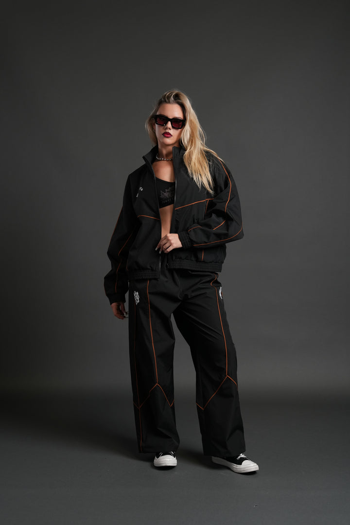 Wolves Quinn Unisex Track Jacket in Black/Desert