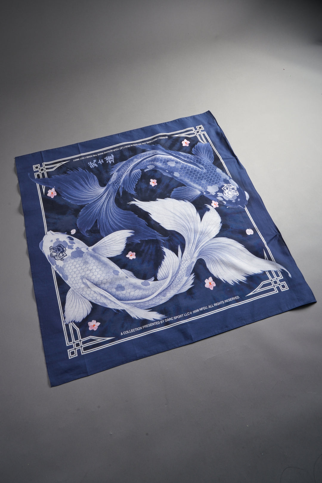 Darc Koi Babushka Scarf in Royal Navy