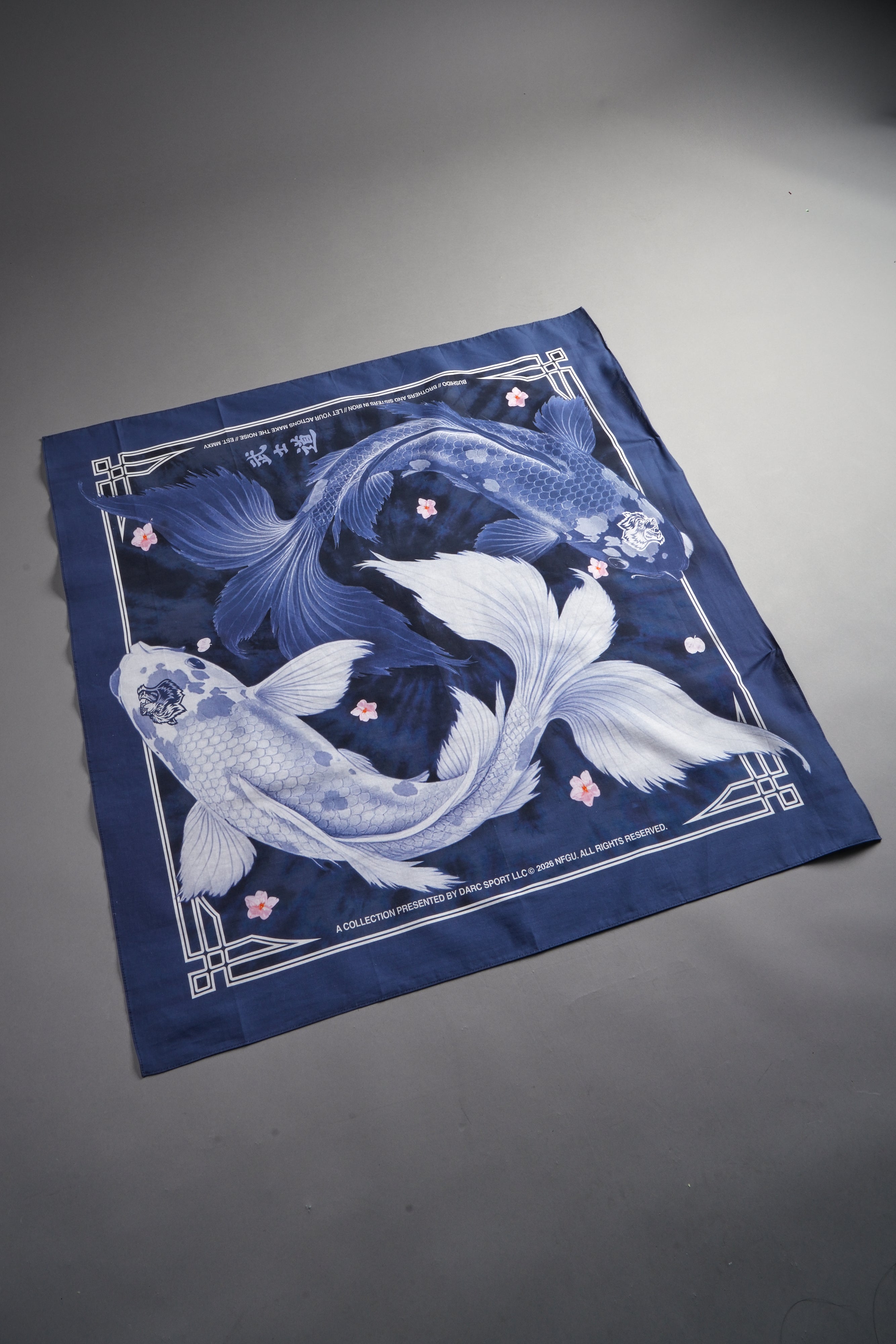 Darc Koi Babushka Scarf in Royal Navy