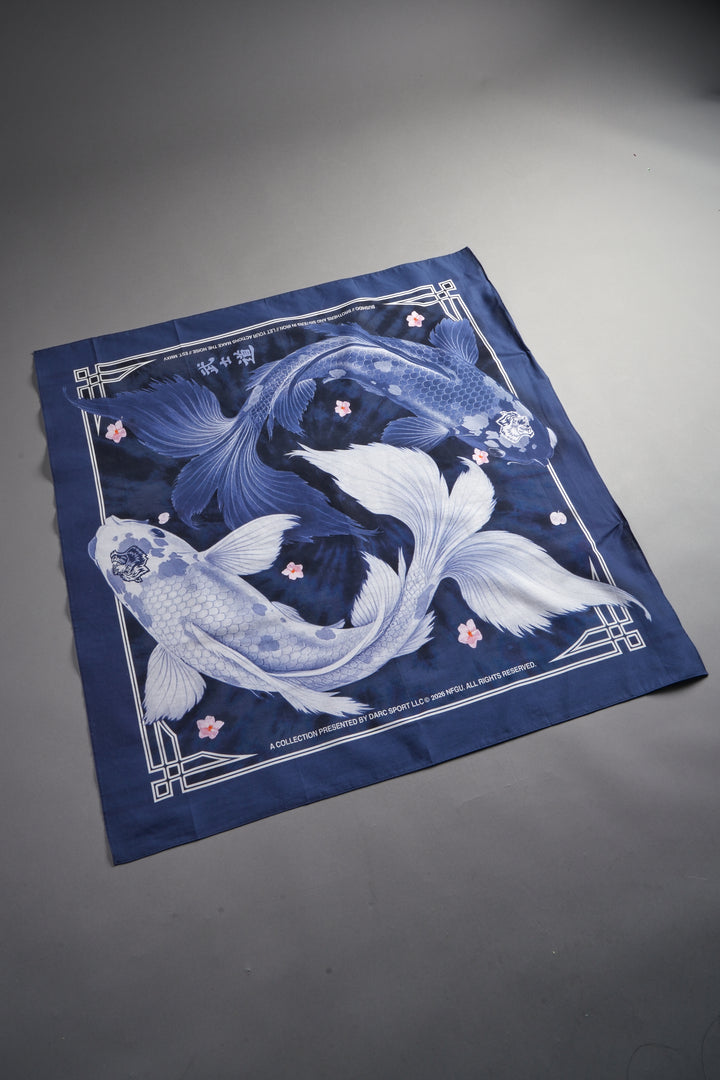 Darc Koi Babushka Scarf in Royal Navy