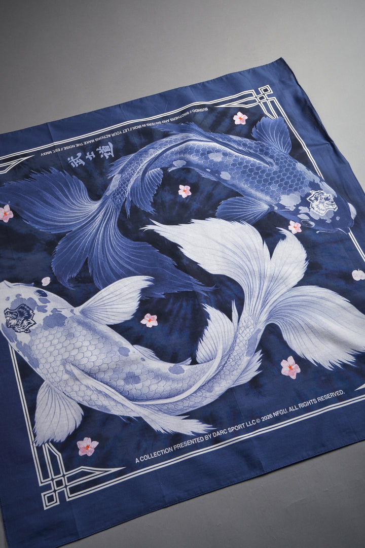Darc Koi Babushka Scarf in Royal Navy