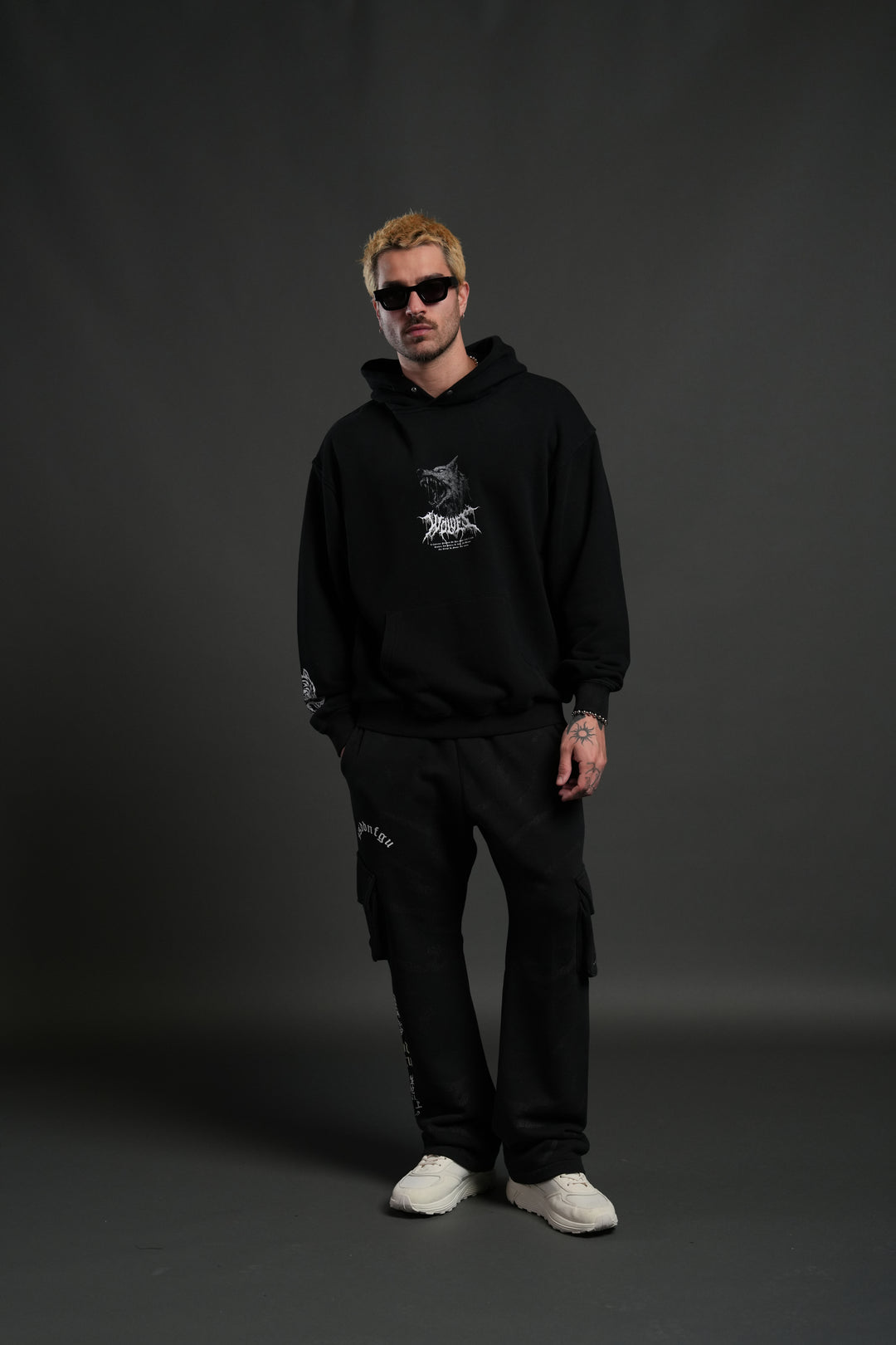 Fenrir Storm "Pierce" Hoodie in Black Drift Wash