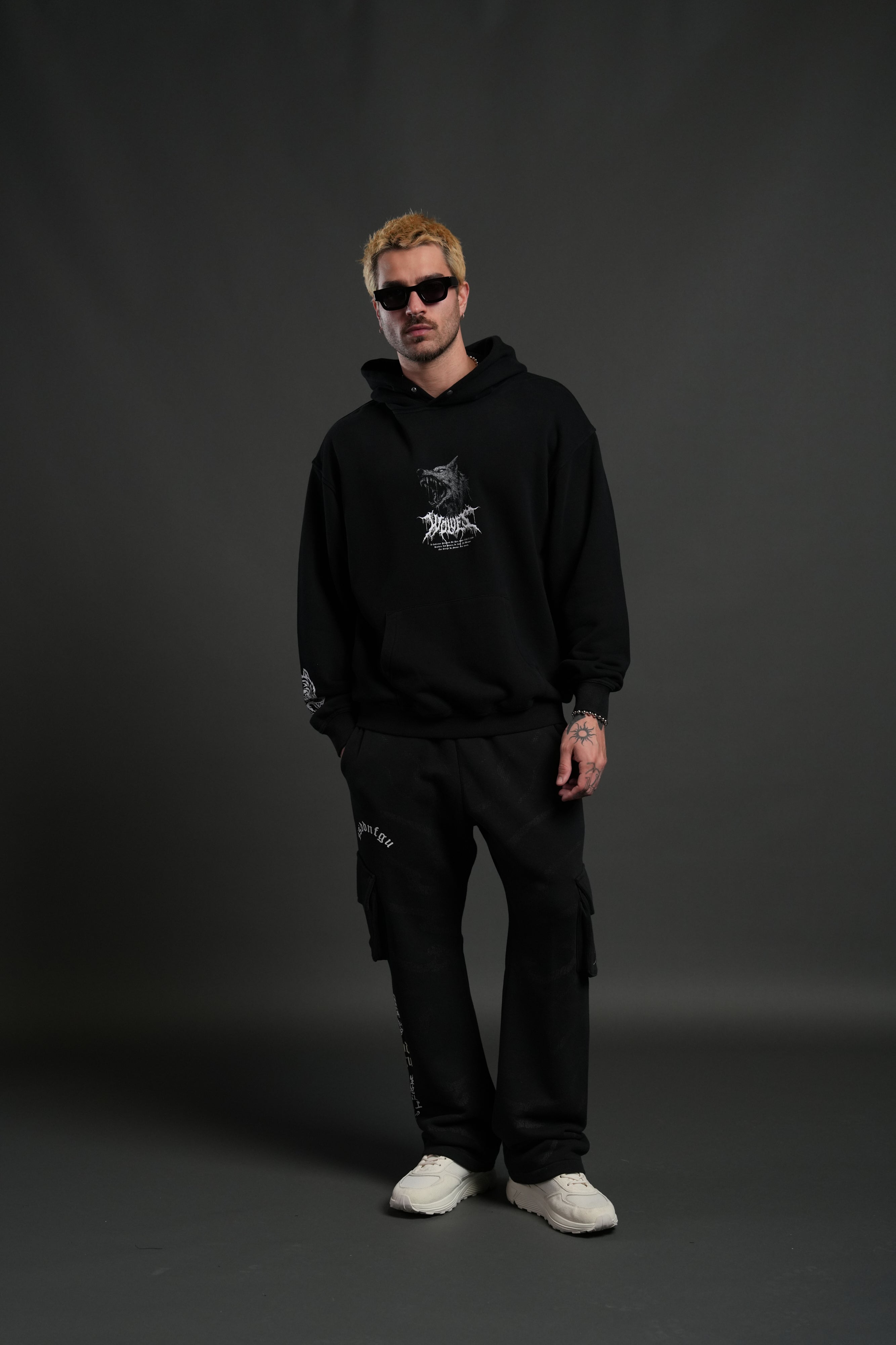 Fenrir Storm "Pierce" Hoodie in Black Drift Wash