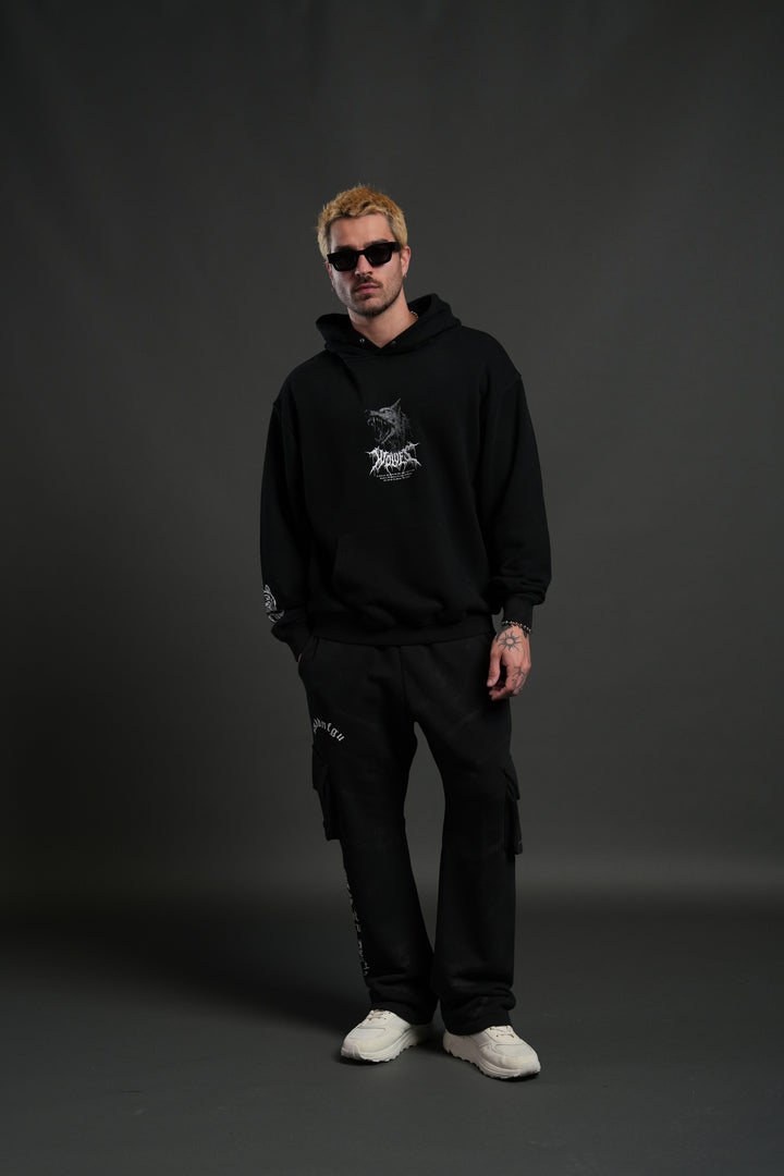 Fenrir Storm "Pierce" Hoodie in Black Drift Wash