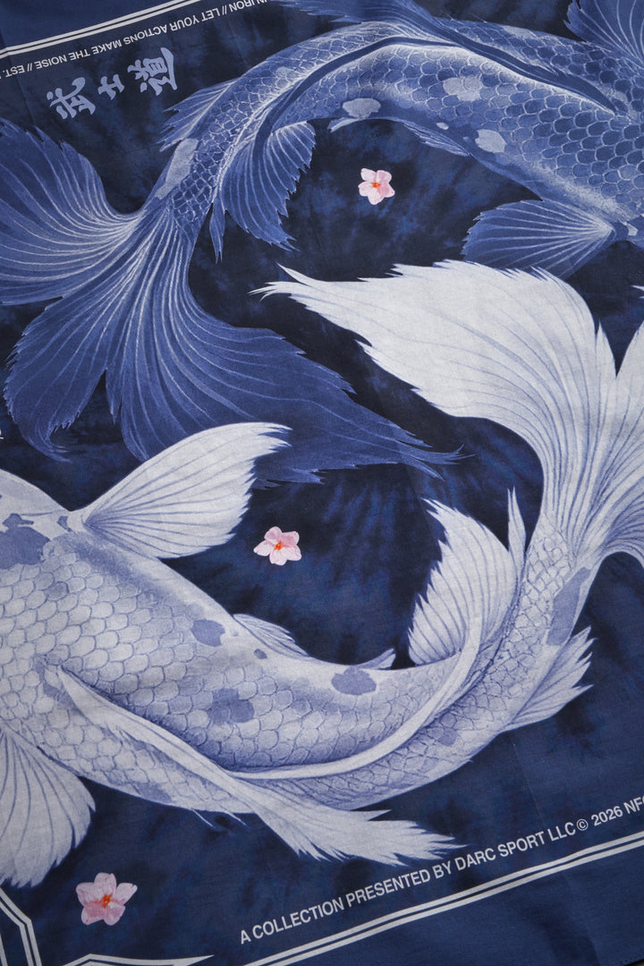 Darc Koi Babushka Scarf in Royal Navy